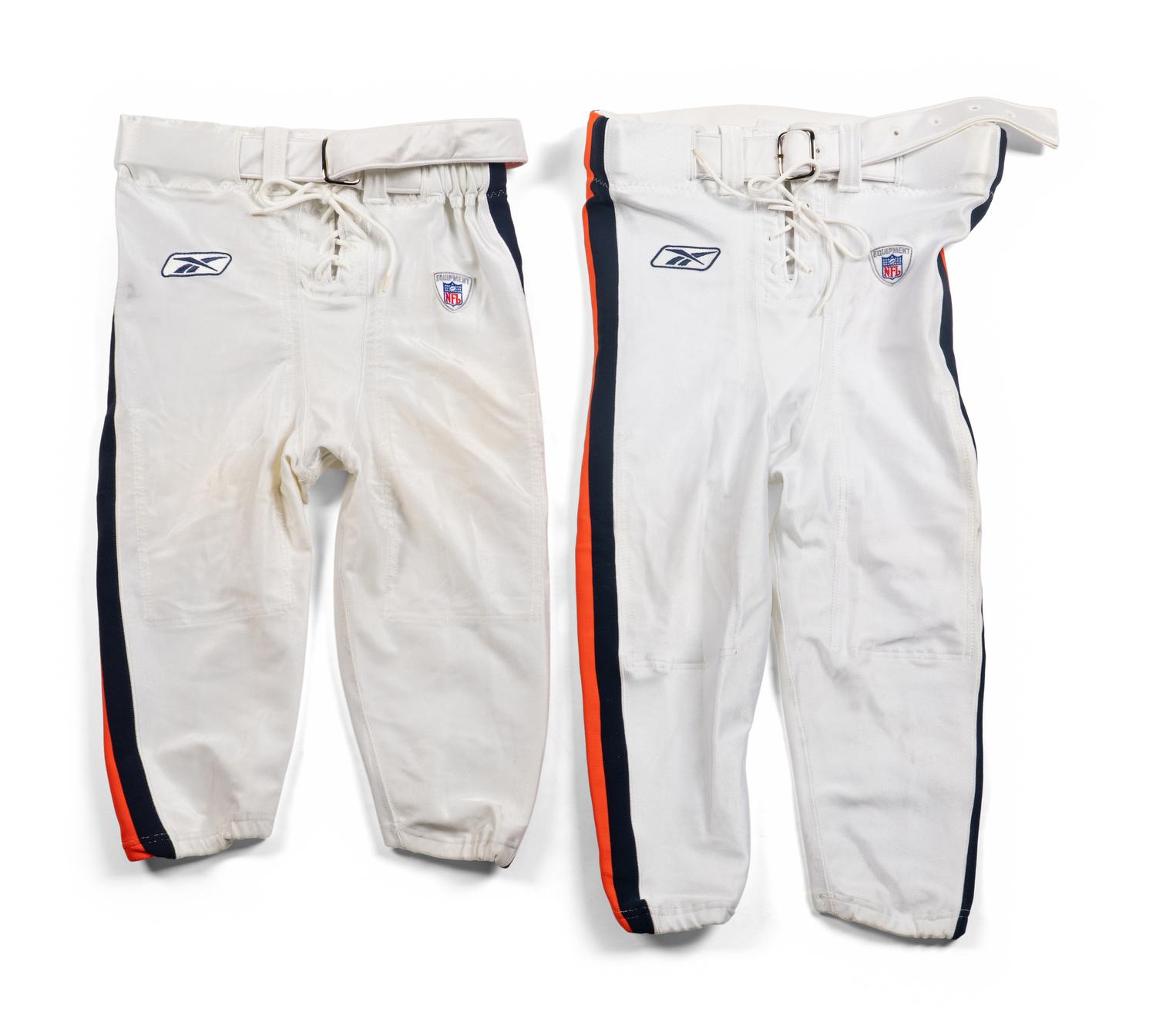 A Group of Chicago Bears Practice Worn Uniforms Jersey and Pants – Numbers 58 and 52