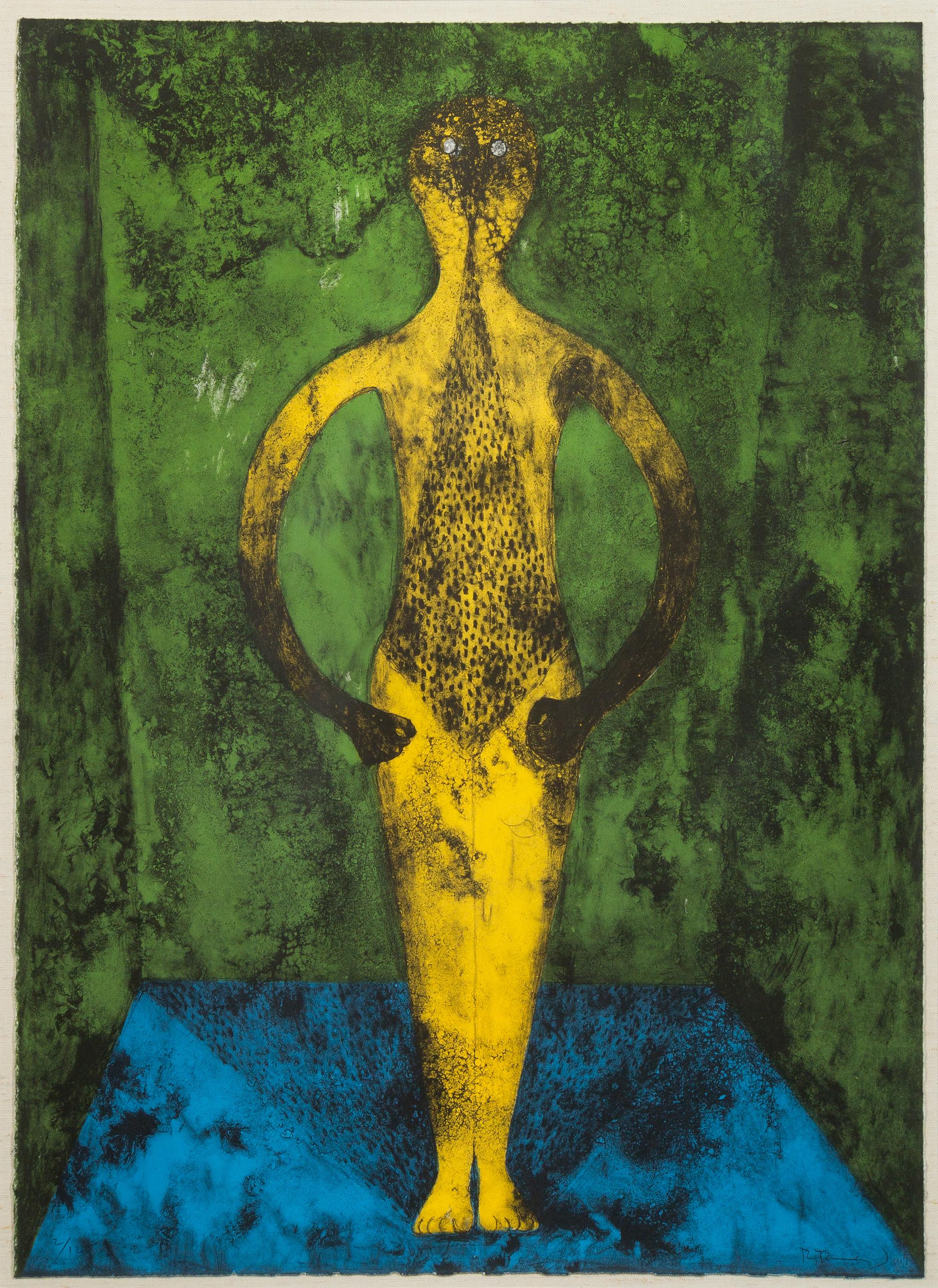 Rufino Tamayo, (Mexican, 1899-1991), El Personnage, 1975