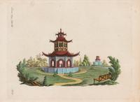 A Collection of Gilt Framed Hand Colored Engravings of Follies Framed size 12 3/8 x 15 3/8 inches. — 19TH CENTURY