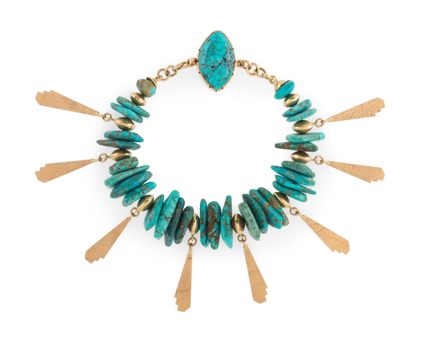 14k Gold and Turquoise Bracelet Lot is located and will ship from Denver, Colorado.