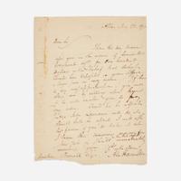 [Americana] Hamilton, Alexander Autograph Letter, signed