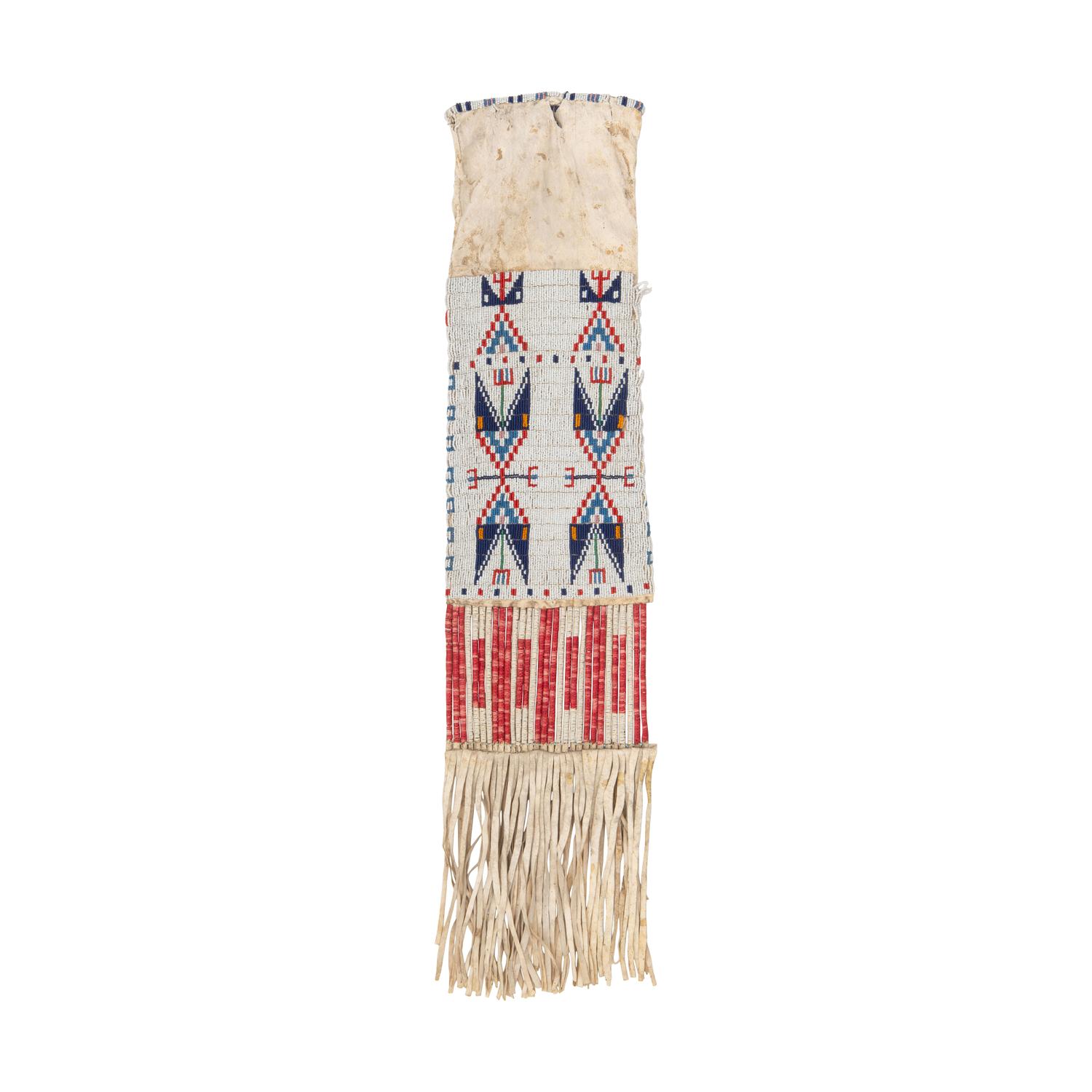 Sioux Beaded Hide Tobacco Bag