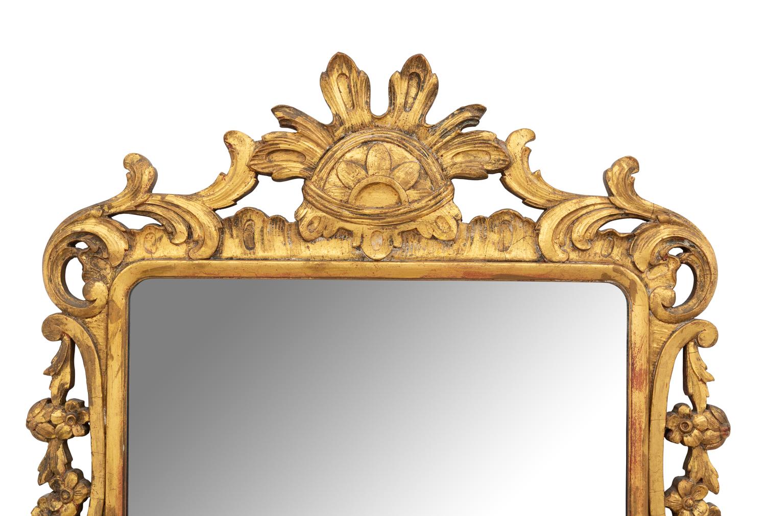 An Italian Carved Giltwood Mirror