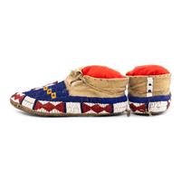 Arapaho Beaded Hide Moccasins
