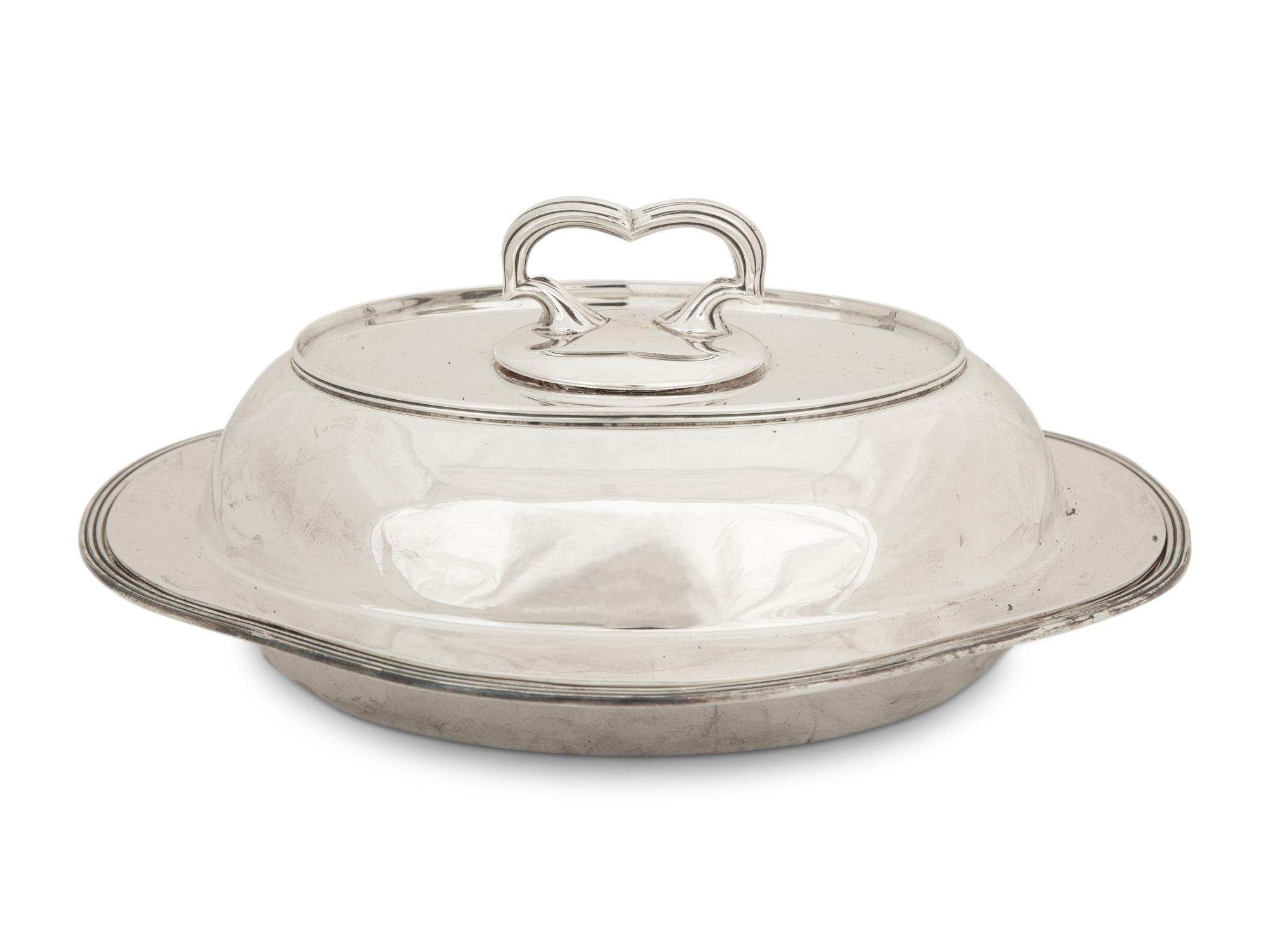 An American Silver Covered Vegetable Dish