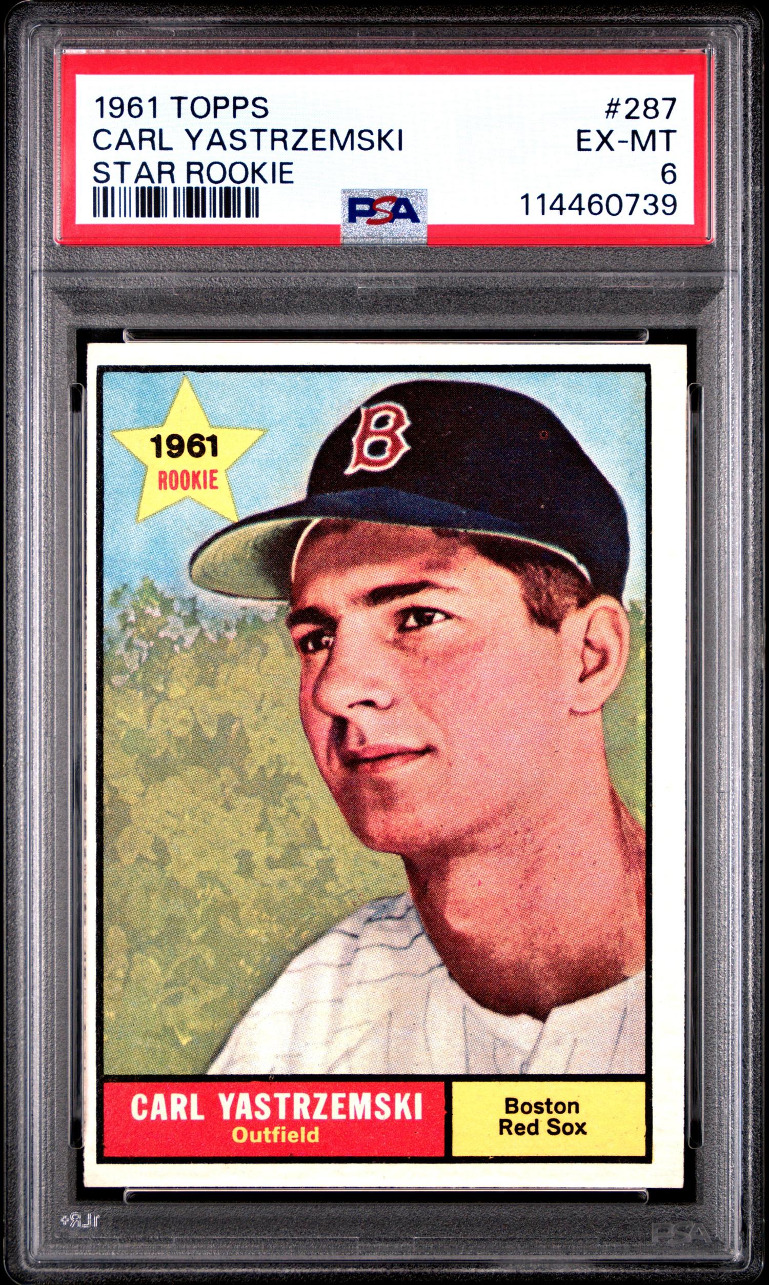 A 1961 Topps Carl Yastrzemski Star Rookie Baseball Card No. 287 (PSA 6 EX-MT)