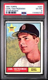 A 1961 Topps Carl Yastrzemski Star Rookie Baseball Card No. 287 (PSA 6 EX-MT)