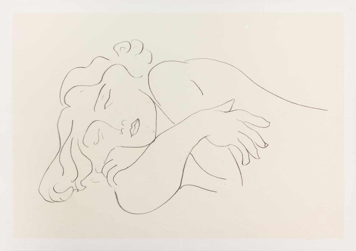 A Pair of Gilt Framed Black and White Prints After Matisse Frame size 32 1/2 x 41 inches. — 20TH CENTURY