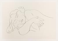 A Pair of Gilt Framed Black and White Prints After Matisse Frame size 32 1/2 x 41 inches. — 20TH CENTURY