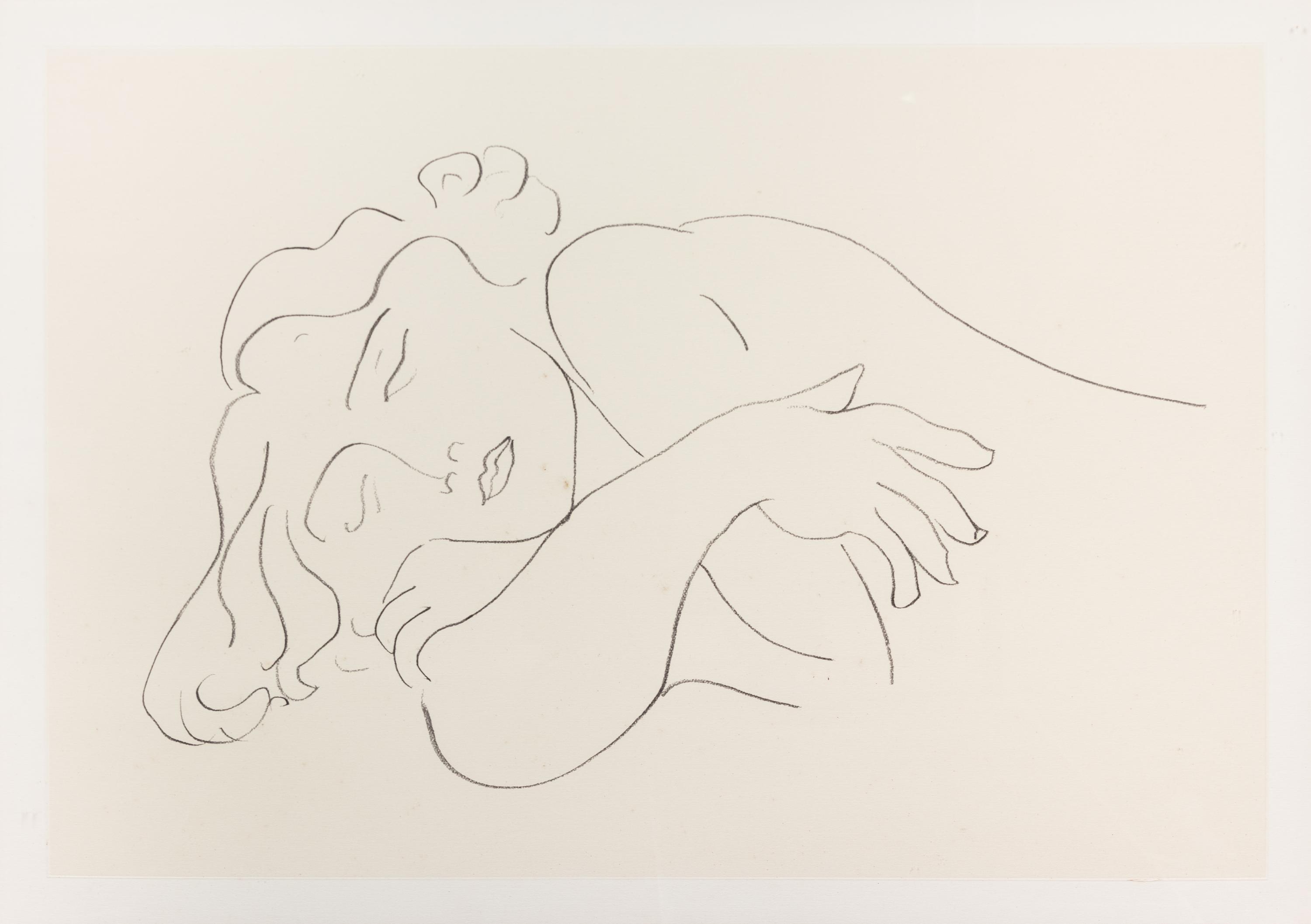 A Pair of Gilt Framed Black and White Prints After Matisse Frame size 32 1/2 x 41 inches. — 20TH CENTURY