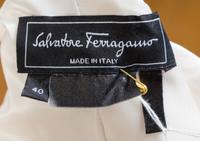 A Salvatore Ferragamo Cream Coat and Pant Ensemble, Jacket size 40; Pant no size.