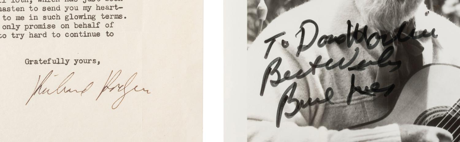 [MUSICIANS]. Autograph collection featuring musicians and composers.