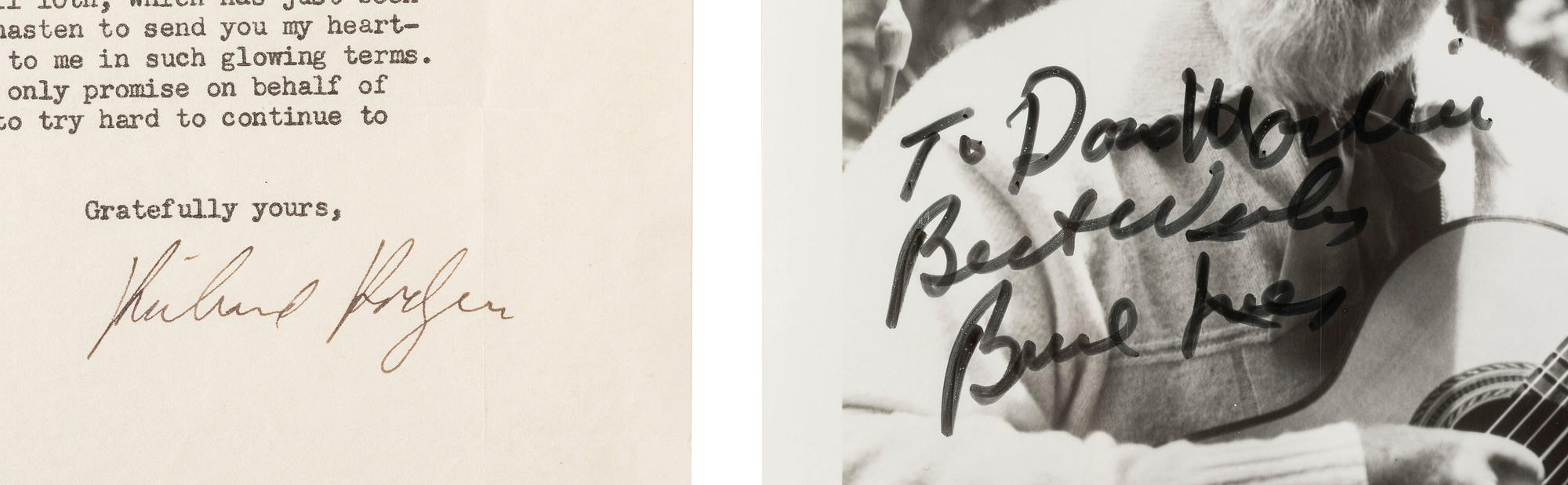 [MUSICIANS]. Autograph collection featuring musicians and composers.