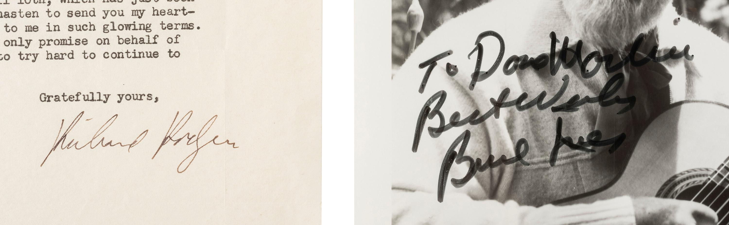 [MUSICIANS]. Autograph collection featuring musicians and composers.