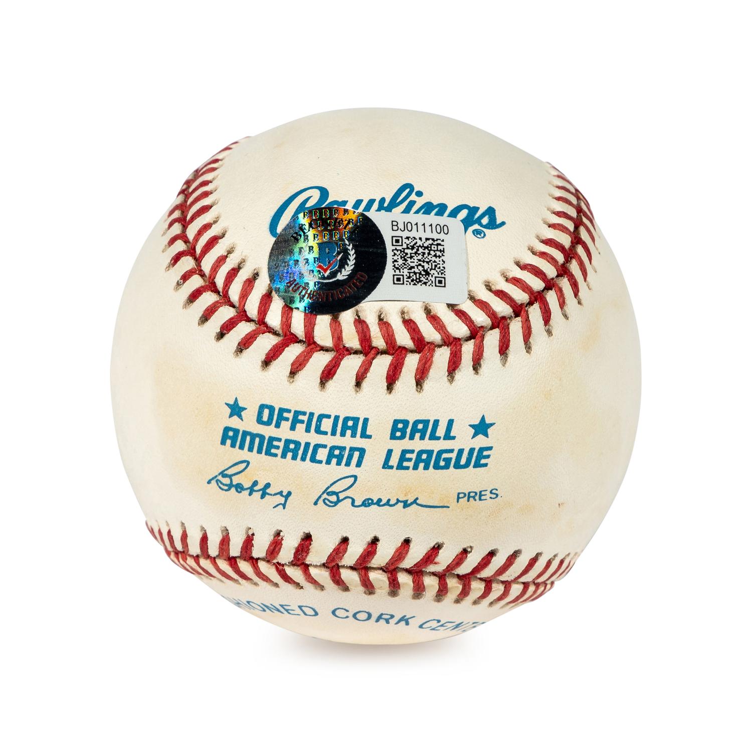 A Nolan Ryan Signed Autograph Baseball (Beckett Authentication Services BAS Certified),