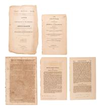 [POLITICS]. A large group of early 19th century pamphlets covering politics, land expansion, and finances, comprising: