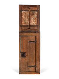 A Gothic Style Oak Illuminated Vitrine Cabinet