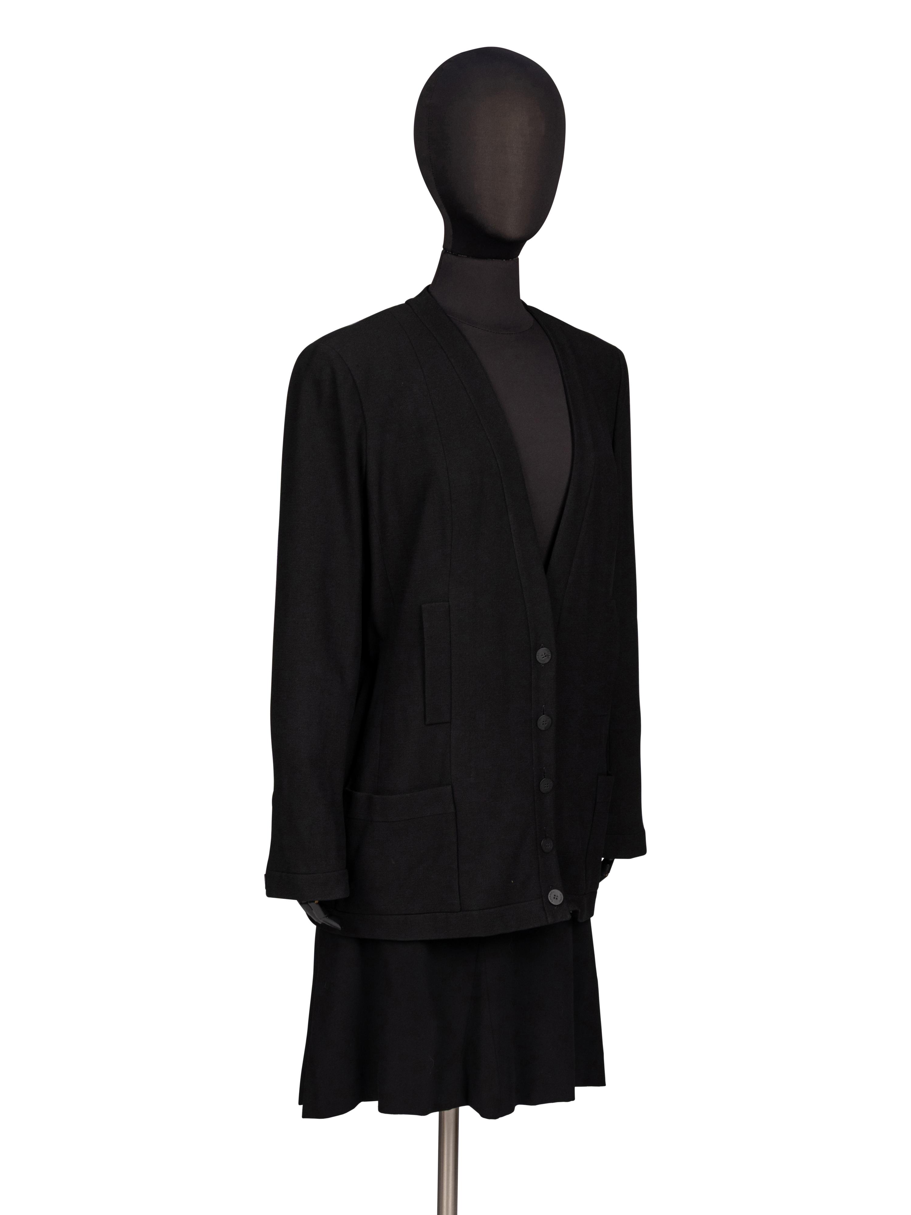Chanel, Black Crêpe Skirt Suit