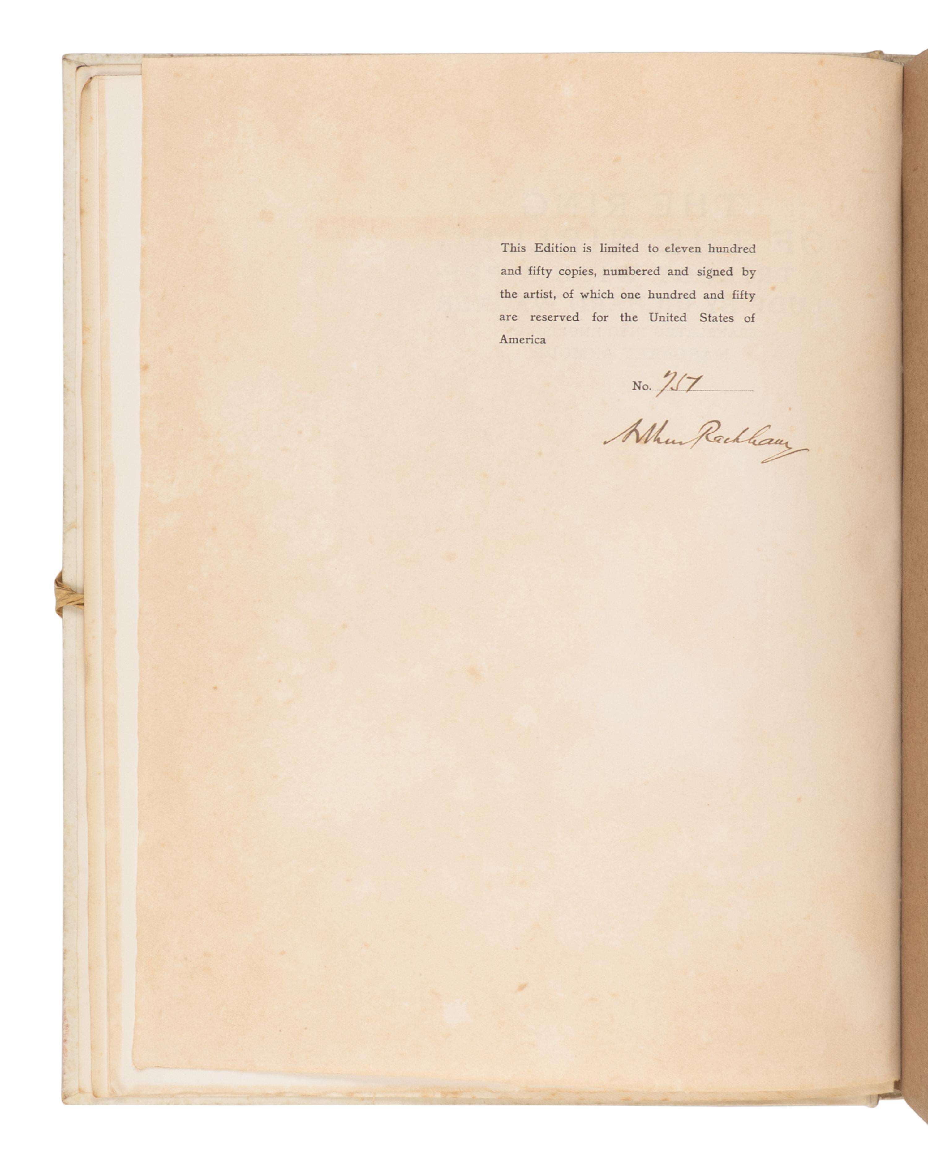 [RACKHAM, Arthur (1867-1939), illustrator]. WAGNER, Richard (1813-1883). [The Ring of the Niblung]. The Rhinegold & the Valkyrie . -- Siegfried & the Twilight of the Gods . Margaret Armour, translator. London and New York: William Heinemann and Doubleday Page & Co., 1910, 1911.