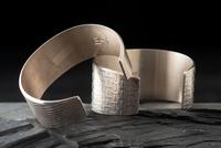 Textured Sterling Silver Cuff Bracelets and Rings