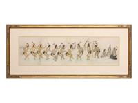 Sioux Painting on Muslin, Grass Dance