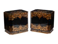 A Pair of Japanese Lacquer Lift-Top Chests
