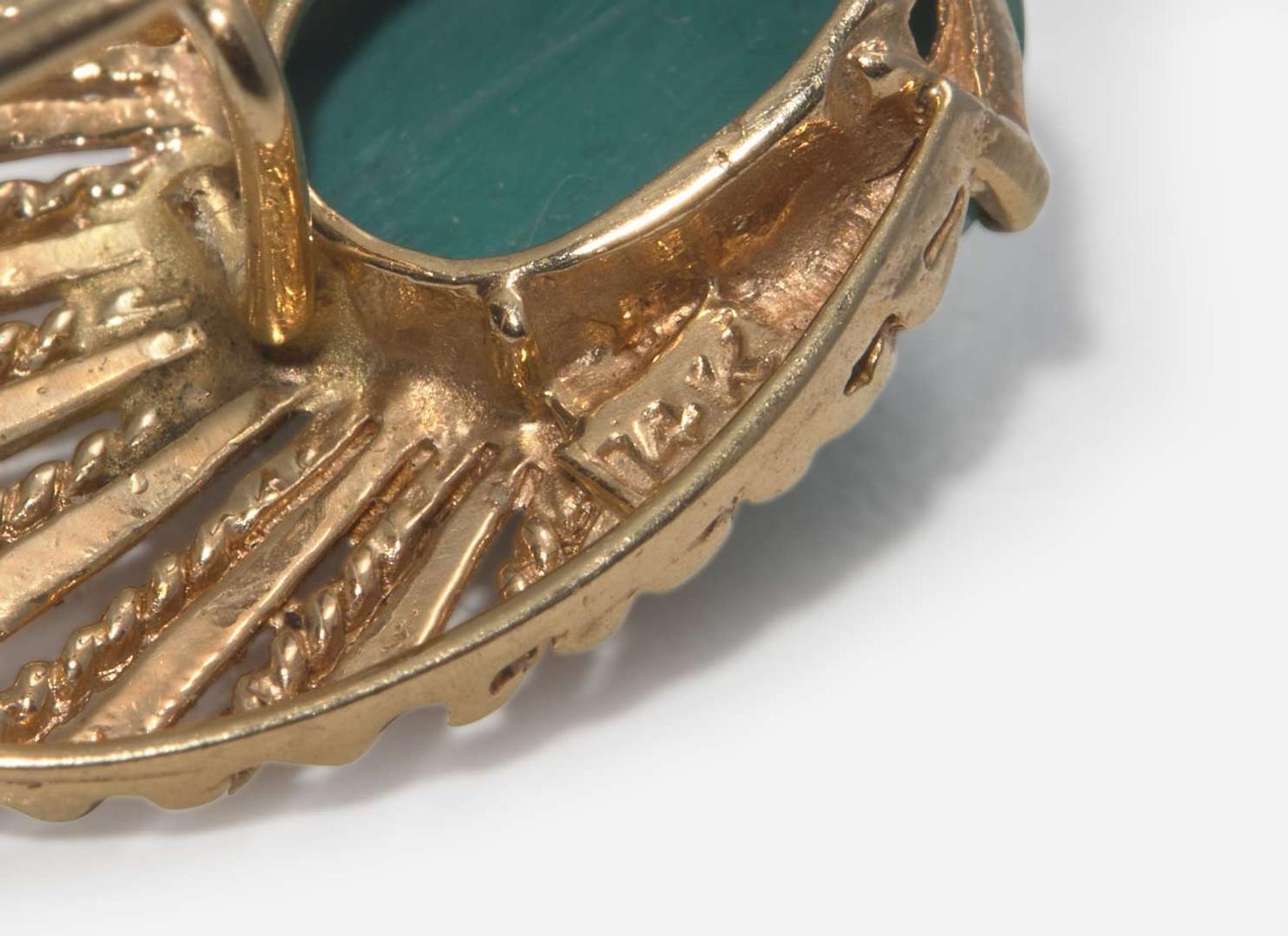 A Collection of 14K Yellow Gold and Turquoise Jewelry