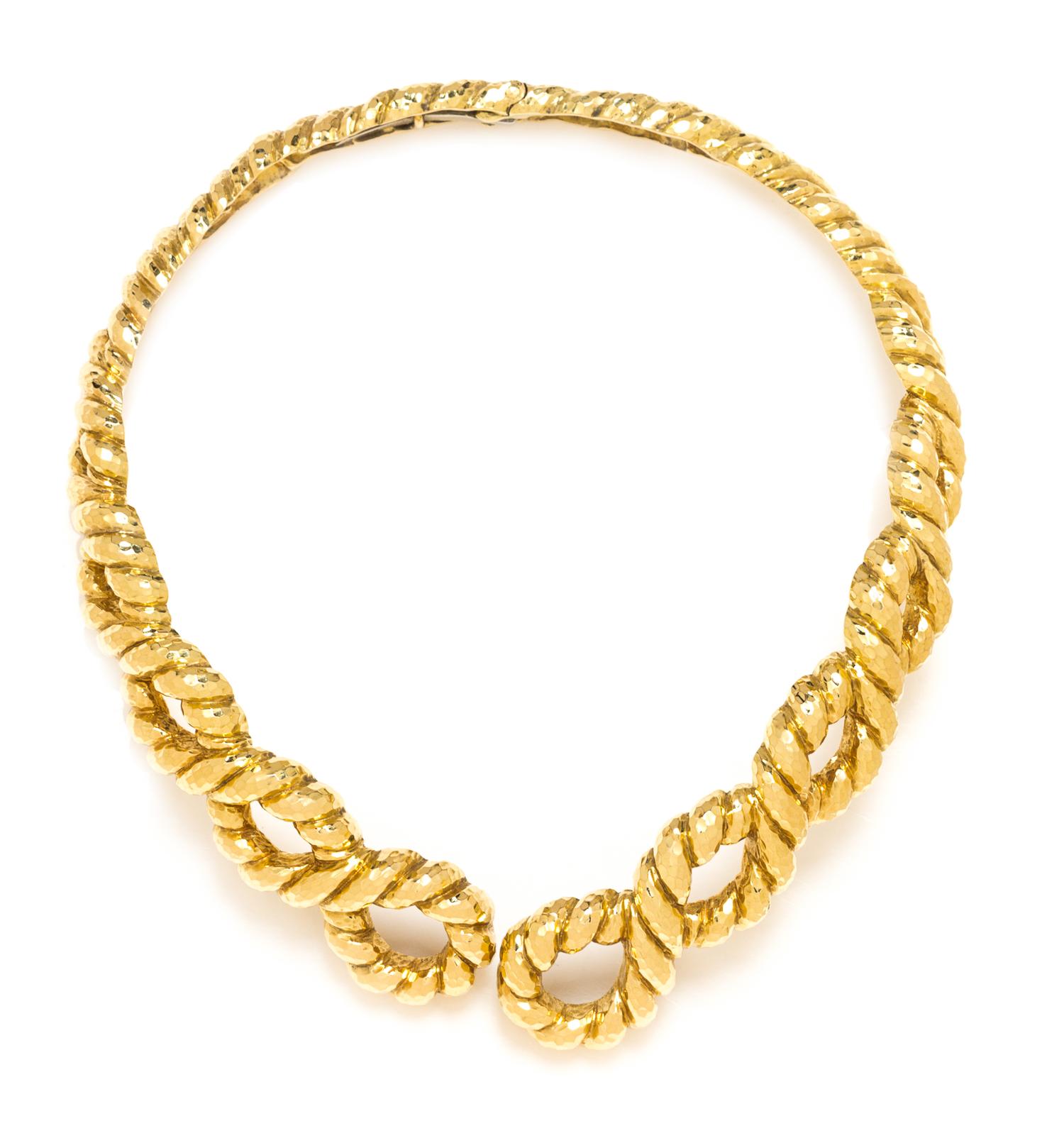 An 18 Karat Yellow Gold Collar Necklace, David Webb, 93.50 dwts.