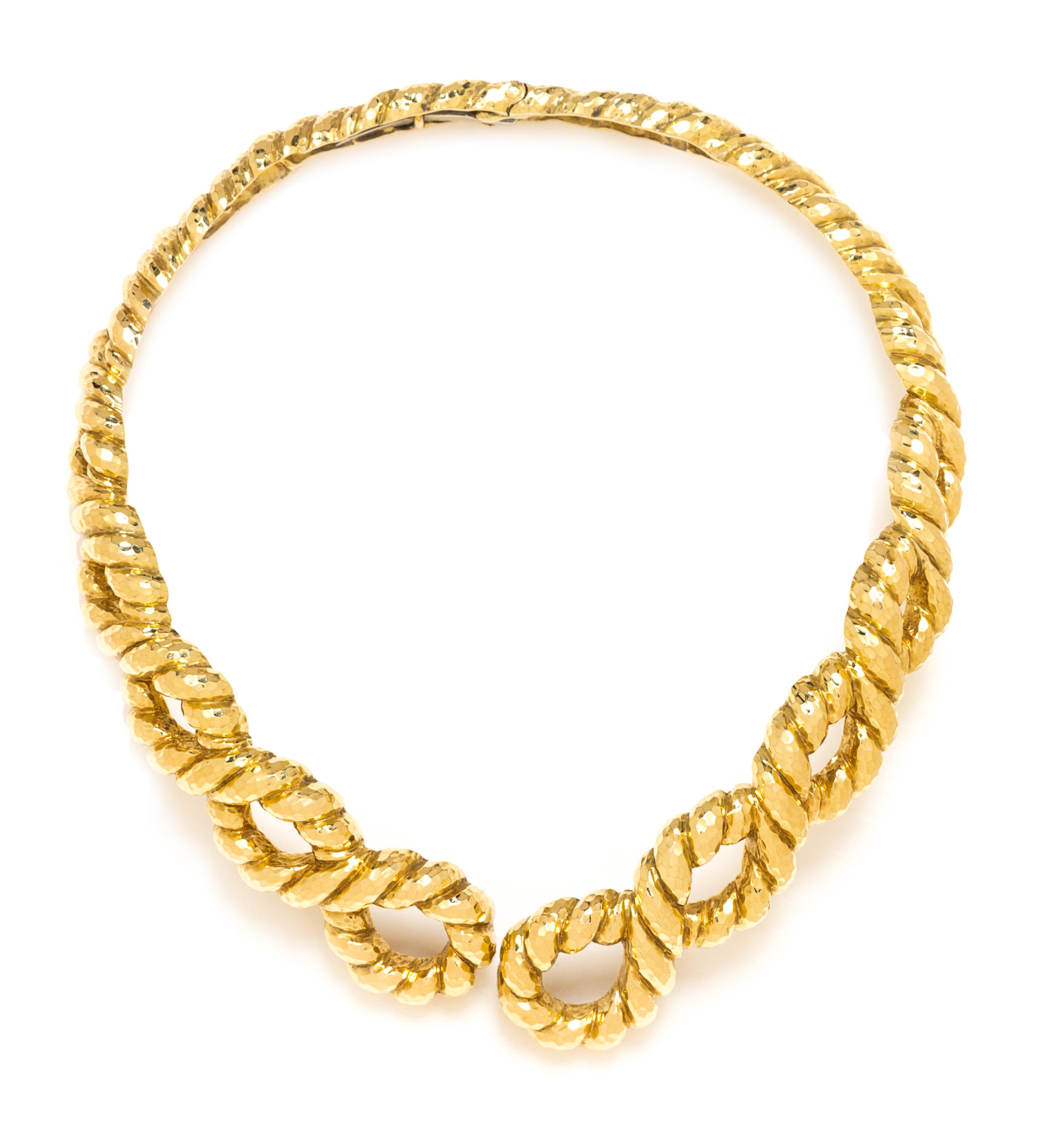 An 18 Karat Yellow Gold Collar Necklace, David Webb, 93.50 dwts.