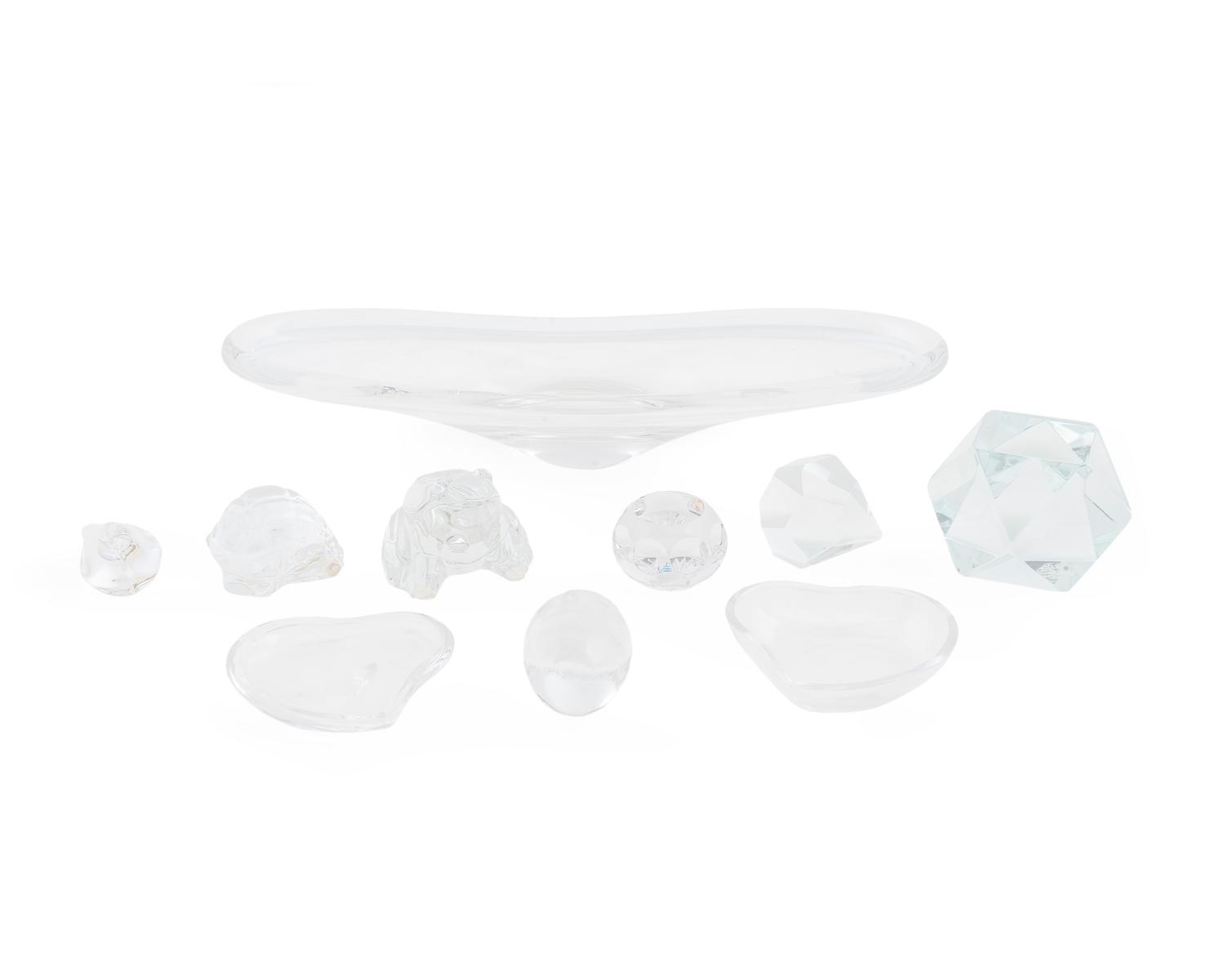 A Group of Baccarat and Other Glass Articles