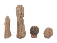 Four Chinese Pottery Heads