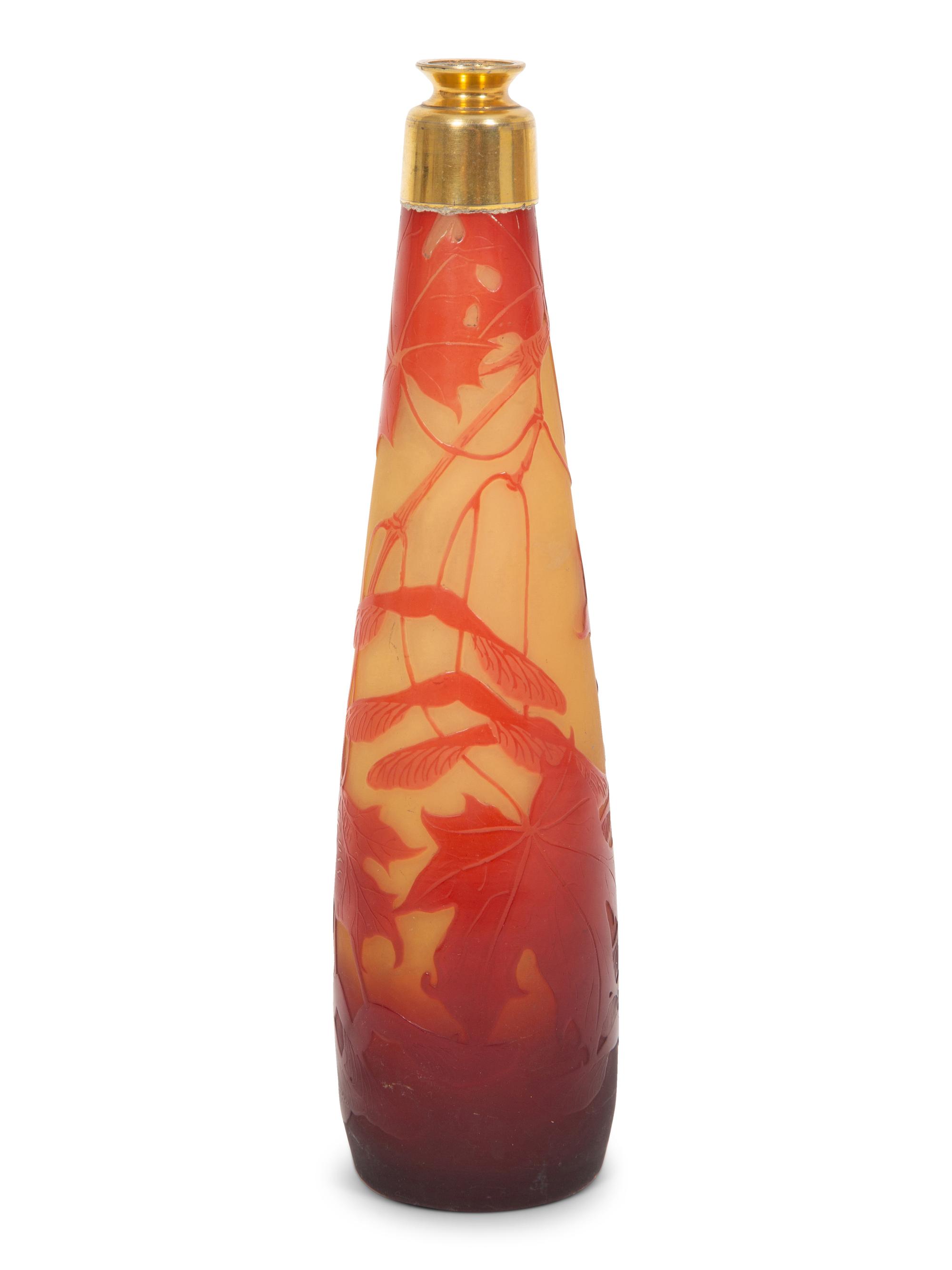 A D'Argental Cameo Glass Scent Bottle