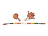 Pueblo Rattles, PLUS Bow, signed Iron Eyes Cody