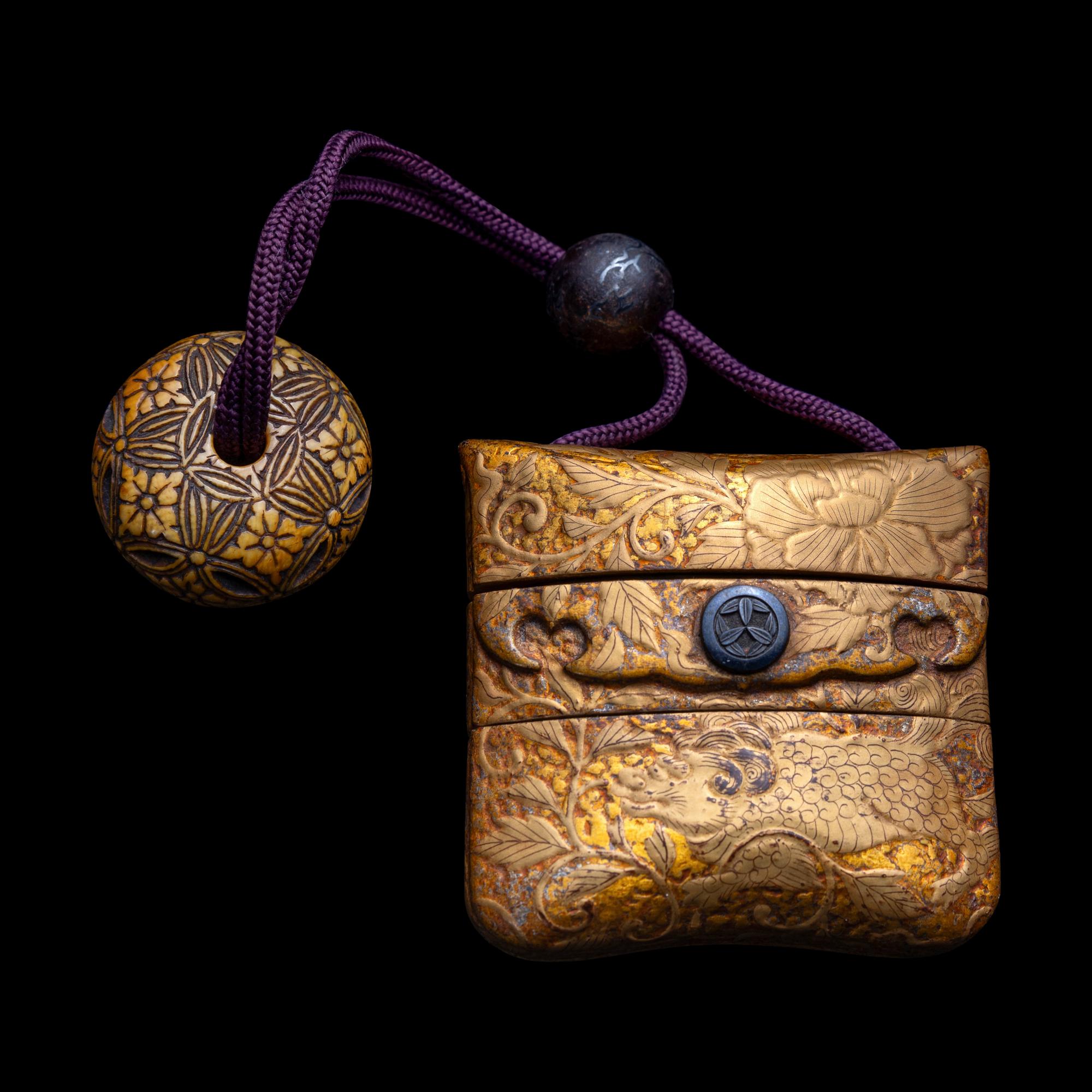 Three Japanese Inro, Edo Period 日本江戶時代 印籠三件