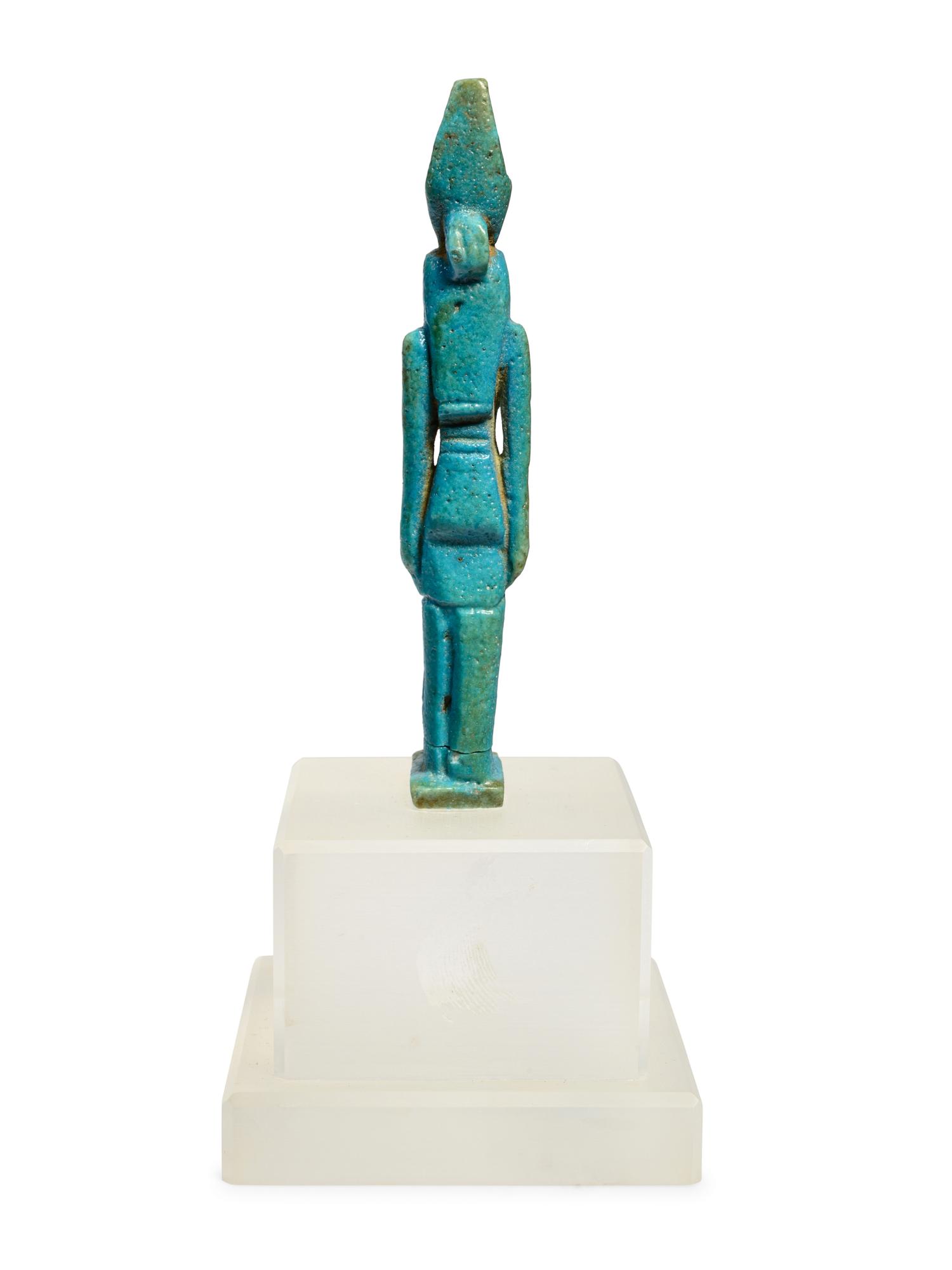 An Egyptian Faience Horus with White Crown