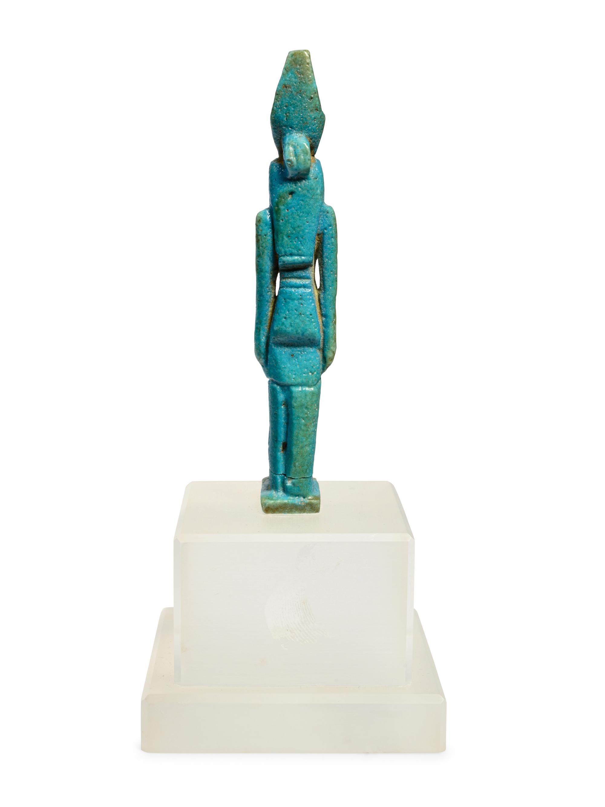 An Egyptian Faience Horus with White Crown