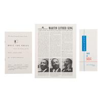 [African-Americana] (King, Martin Luther, Jr.) Group of 8 items incl. SCLC Pamphlet and Interviews.