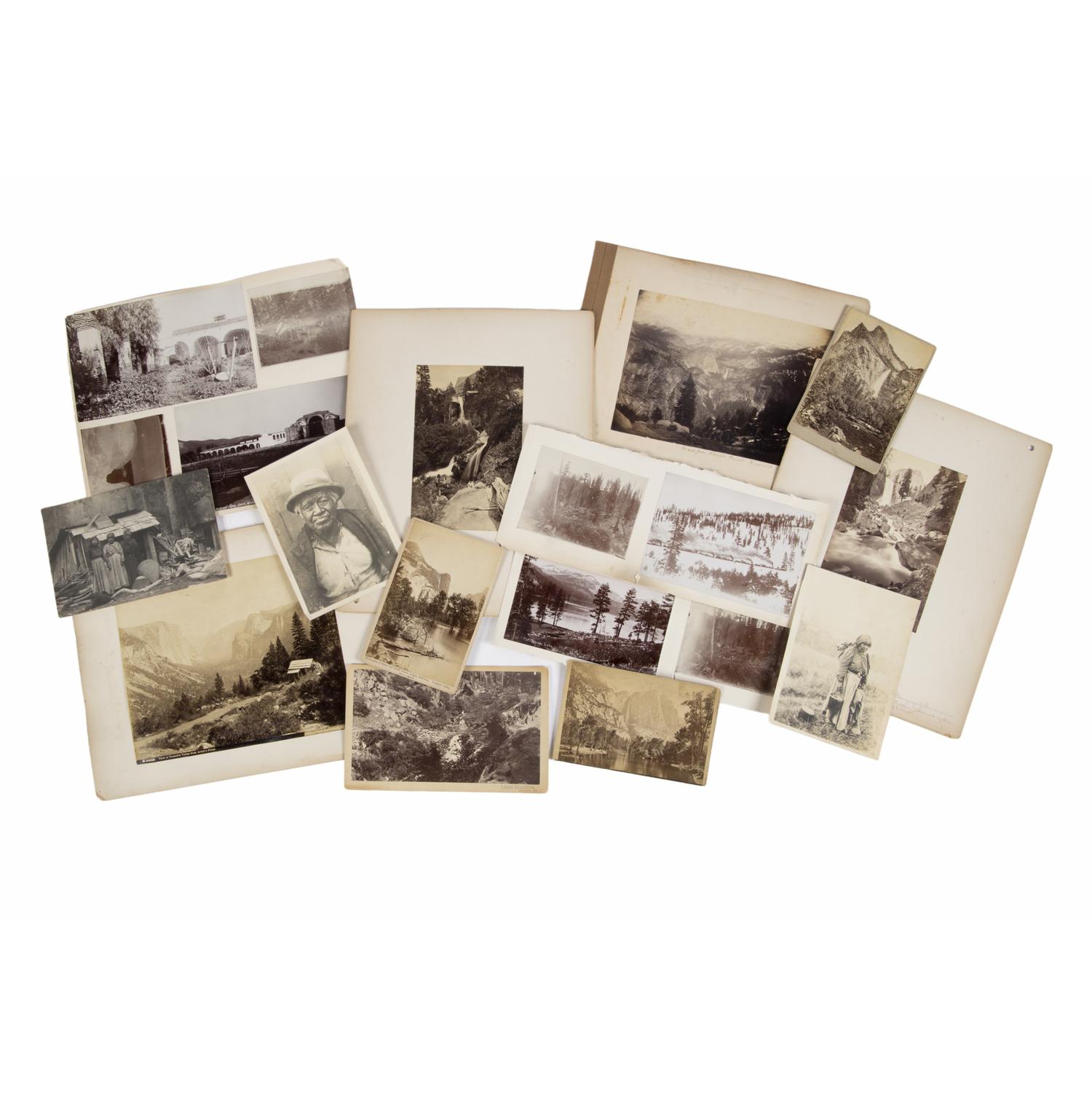 [Yosemite]. A group of 30 albumen prints, snapshots, etc.