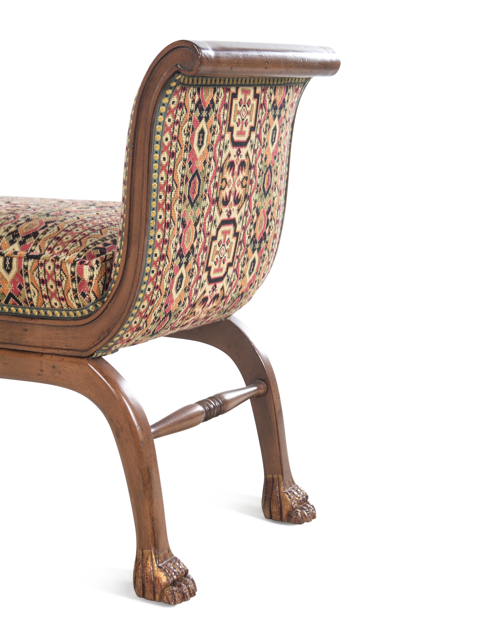 A Pair of Schumacher Curule-Form Benches