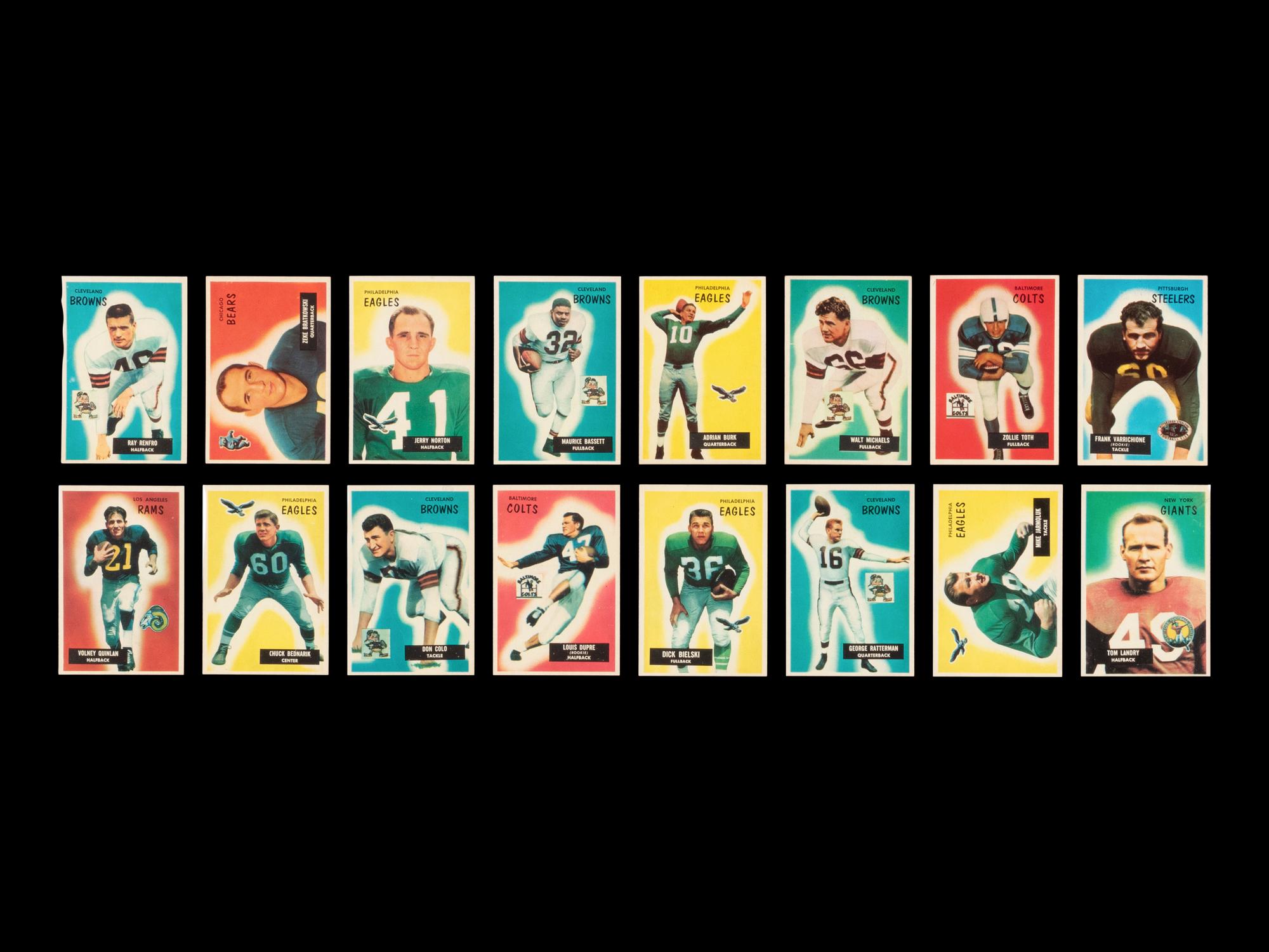 A Complete Set of 1955 Bowman Football Cards (160/160)