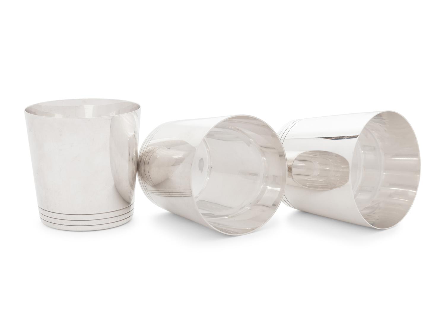 Three Tiffany and Co. Silver Tumblers