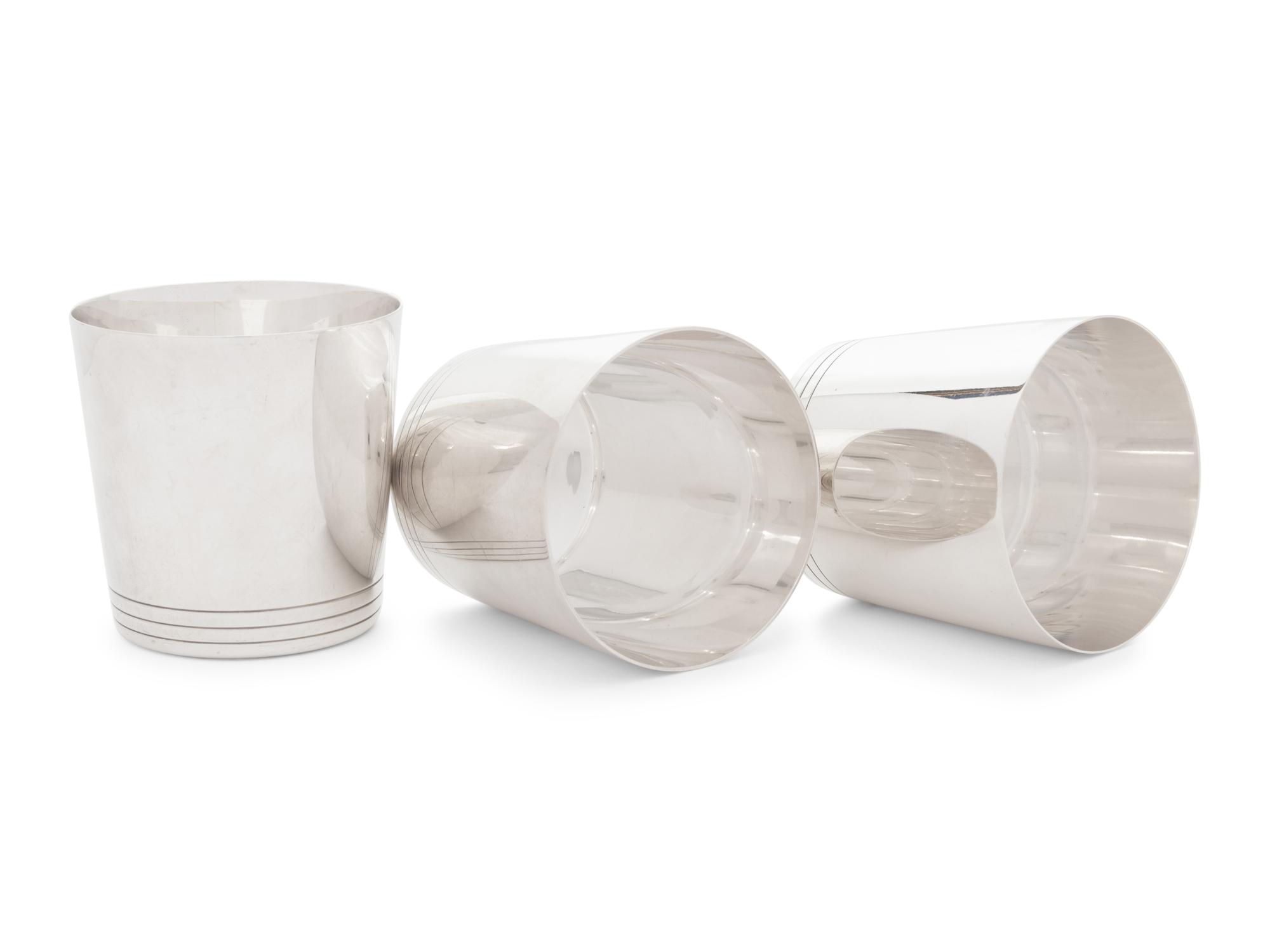 Three Tiffany and Co. Silver Tumblers