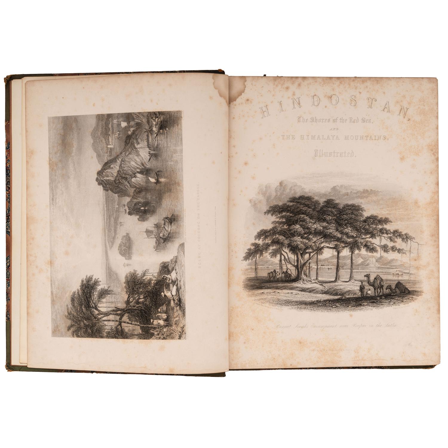 [INDIA]. ROBERTS, Emma. Hindostan . Its Landscapes, Palaces, Temples, Tombs; The Shores of the Red Sea; and the Sublime and Romantic Scenery of the Himalaya Mountains. London: Fisher, Son & Co., [ca 1846].