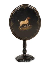 A Victorian Papier - Mâché Tilt-Top Table