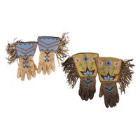 Plateau Beaded Hide Gauntlets