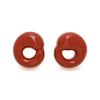 TIFFANY & CO., YELLOW GOLD AND JASPER 'ETERNAL CIRCLE' EARRINGS