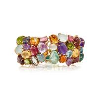 YELLOW GOLD AND MULTIGEM BRACELET