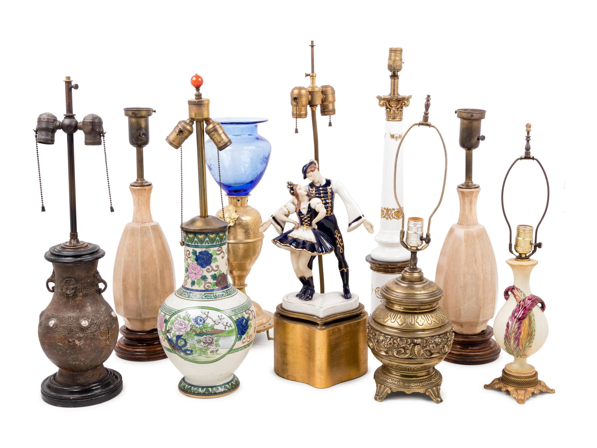A Group of Eight Table Lamps