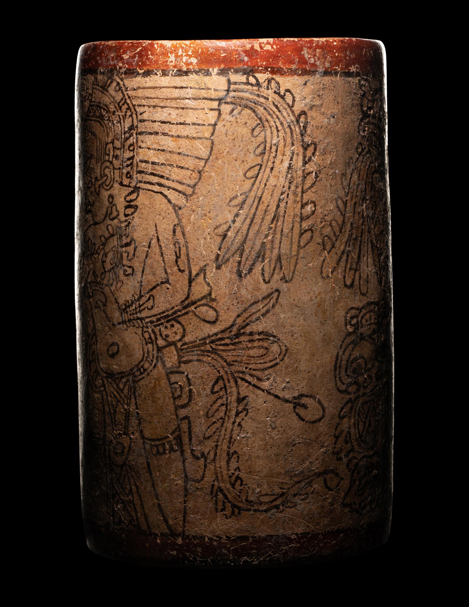 A Maya Codex Style Cylinder Vessel