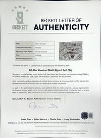 A 2004 Chrysler All-Star Golf Shootout Signed Autograph Golf Flag Including Michael Jordan (Beckett Authentication Services)